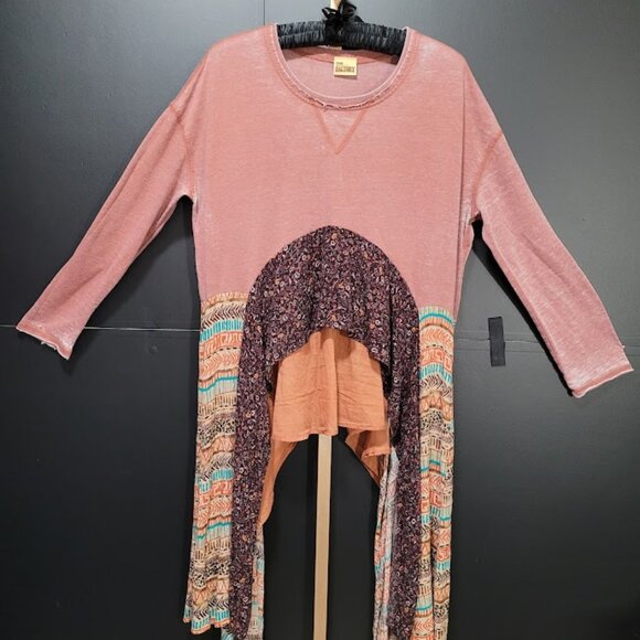 The Morgan Factory Repurposed Boho Hippy Flowy Blouse Sz L/XL - Picture 1 of 12